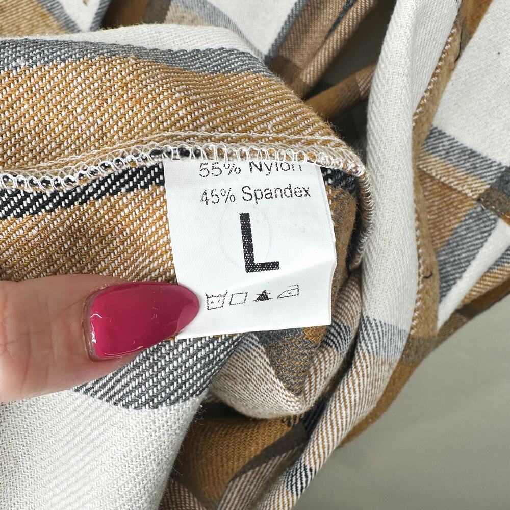 NWT Amazon Automet Plaid Flannel Button Down Fall Shirt Jacket Shacket Large - Picture 8 of 14